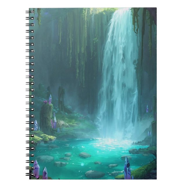 Crystal Falls of the Hidden Realm Notebook (Front)