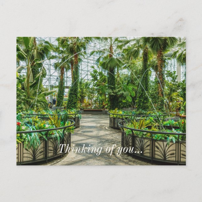 Crystal Gardens Leap Fountain Thinking Of You Postcard (Front)