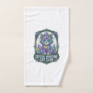 Crystal Gemstone Cat Cat Mum Gift Idea - Crystal G Hand Towel