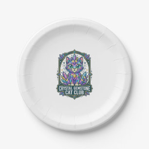 Crystal Gemstone Cat Cat Mum Gift Idea - Crystal G Paper Plate