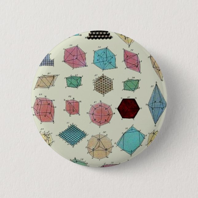 Crystal Geometry 6 Cm Round Badge (Front)