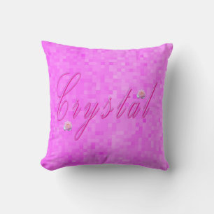 Crystal Girls Name Logo, Cushion