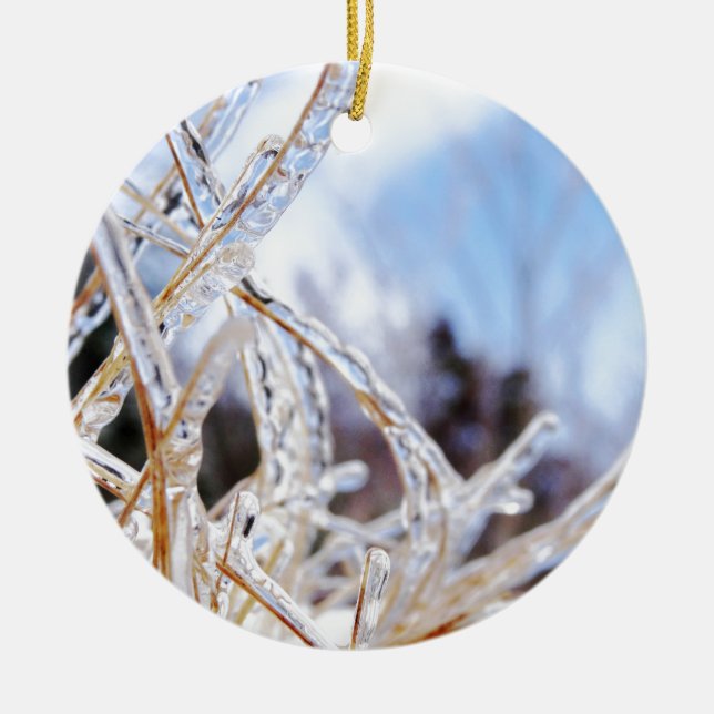 Crystal glass ceramic tree decoration (Front)