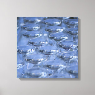 Crystal Glasses Pattern Abstract Poster Canvas Print
