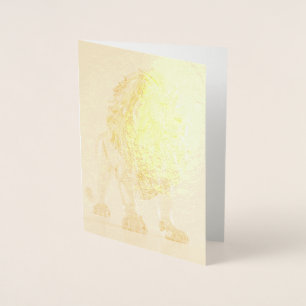 Crystal Golden Lion – Blank Art  Foil Card