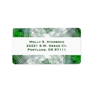 Crystal Green Plaid Address Label