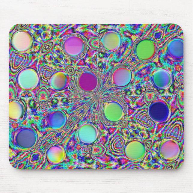Crystal Groovy Polka Dots Mouse Pad (Front)
