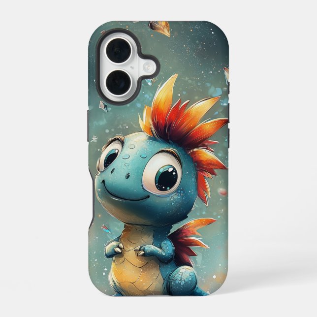 Crystal Hatchling Enchanted Baby Dragon Phone Case (Back)
