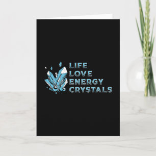 Crystal Healing Life Love Energy Crystals Gemstone Card