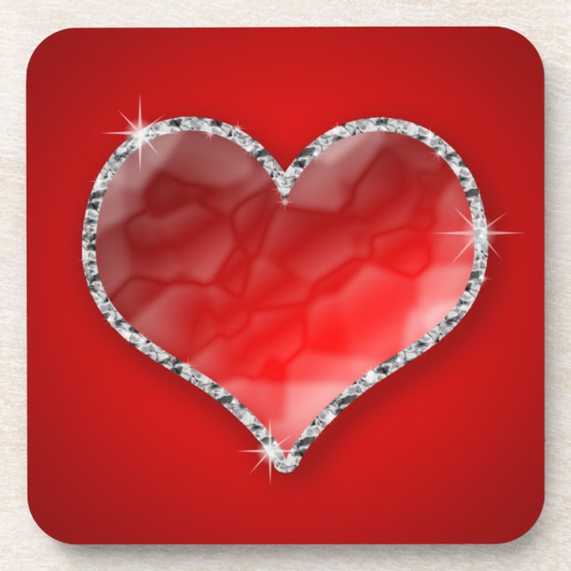 Crystal Heart Coaster (Front)