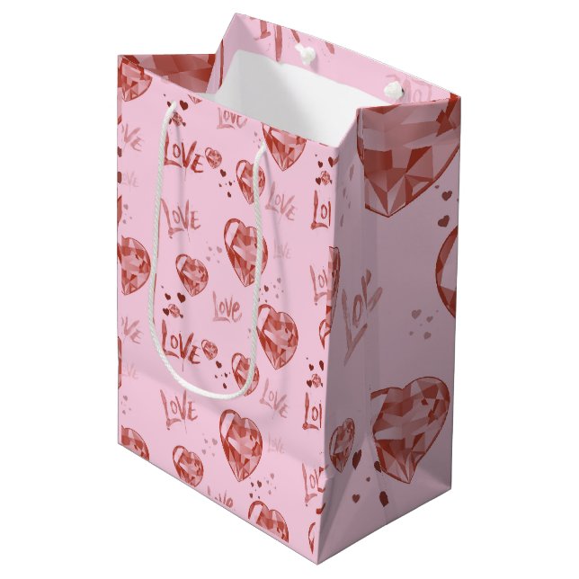 Crystal Hearts Gift Bag (Front Angled)