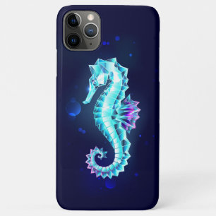 Crystal Ice Seahorse on Blue Background Case-Mate iPhone Case
