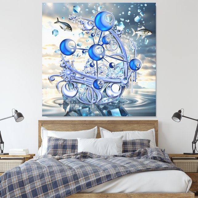 Crystal Ice Ship Canvas Print (Insitu(Bedroom))