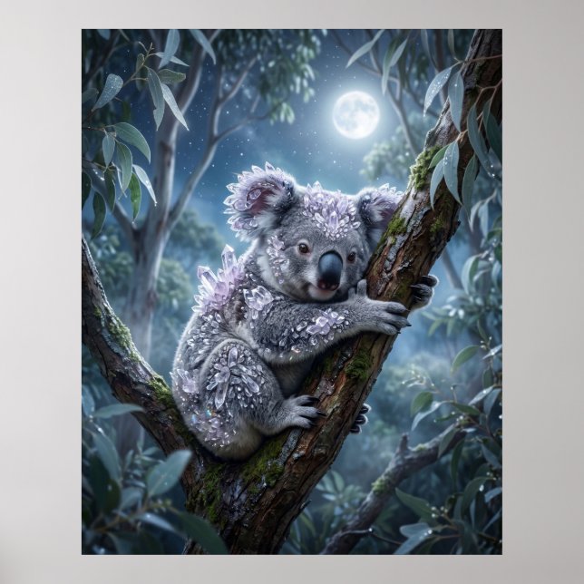Crystal Koala Eucalyptus Glow Poster (Front)