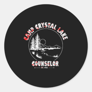 Crystal Lake Camp Counsellor Costume Halloween Hor Classic Round Sticker