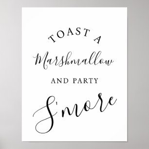 Crystal leaf green s'more wedding or party poster