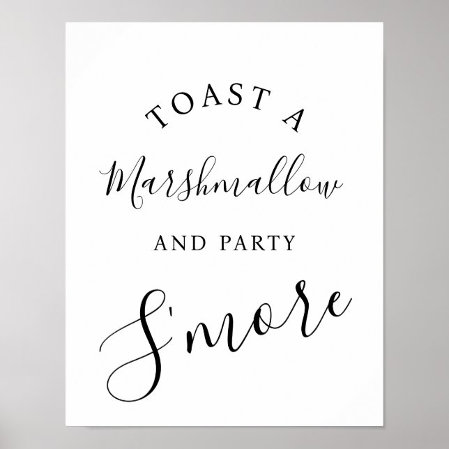 Crystal leaf green s'more wedding or party poster (Front)