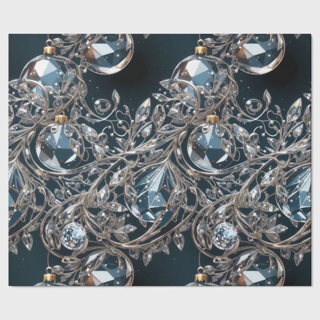 Crystal Luxury Ornaments Wrapping Paper (Seam)