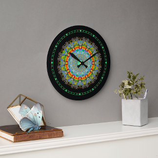 Crystal Mandala Wall Clock