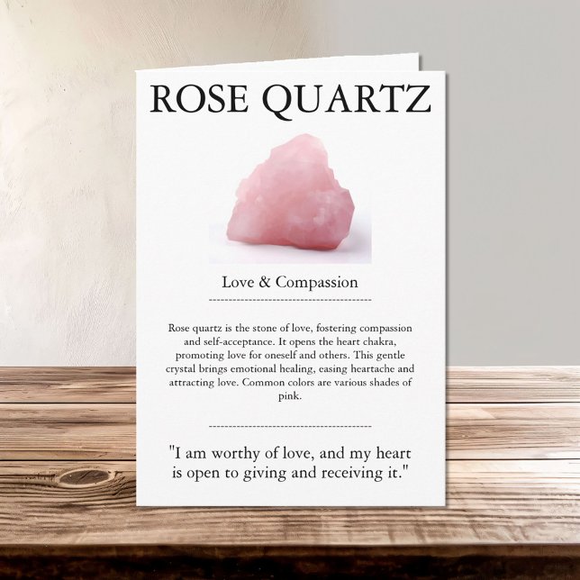 Crystal Meaning Card - Rose Quartz (Creator Uploaded)