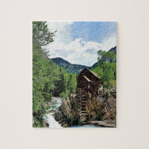 Crystal Mill Colorado Mountain Stream Jigsaw Puzzle