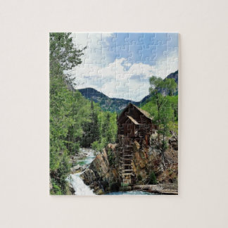 Crystal Mill Colorado Mountain Stream Jigsaw Puzzle