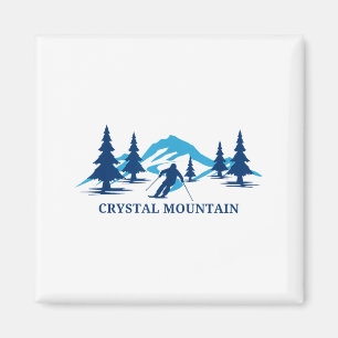 Crystal mountain michigan ski resort skiing skier  magnet