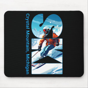 Crystal Mountain Michigan Skiing Vacation Ski Outd Mouse Pad