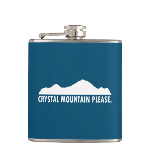 Crystal Mountain Please Hip Flask