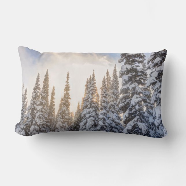 Crystal Mountain Ski Resort, near Mt. Rainier 1 Lumbar Cushion (Front)