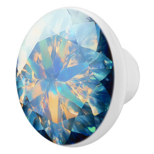Crystal Opal Pattern Ceramic Knob