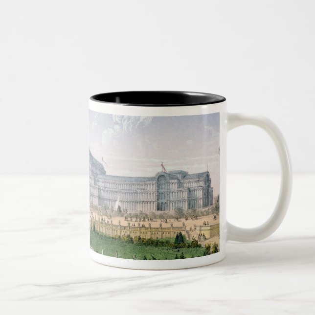 Crystal Palace, Sydenham, c.1862 (colour litho) Two-Tone Coffee Mug (Right)