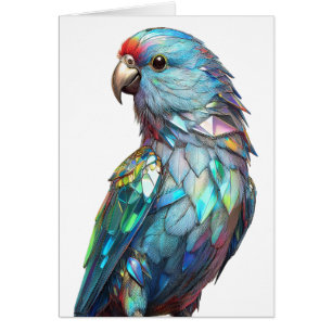 Crystal Parakeets Greeting Card