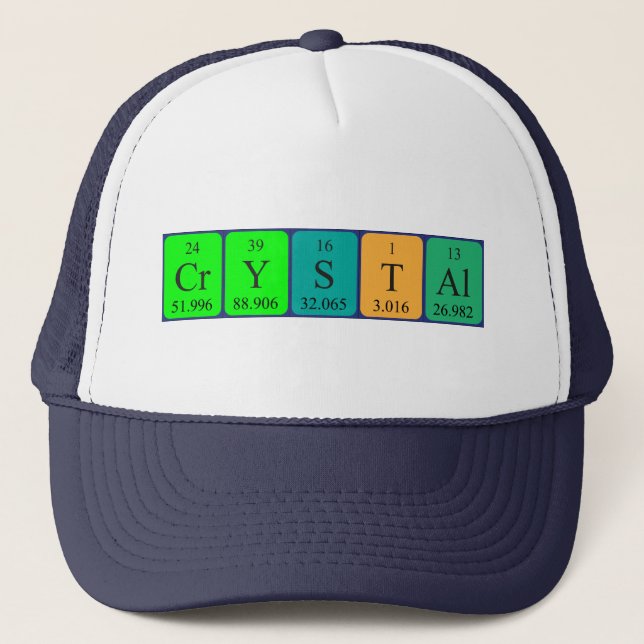 Crystal periodic table name hat (Front)