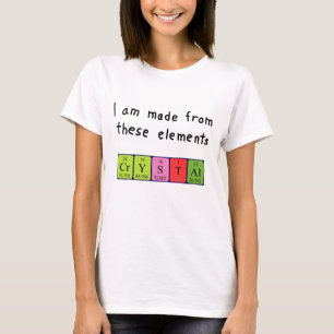 Crystal periodic table name shirt