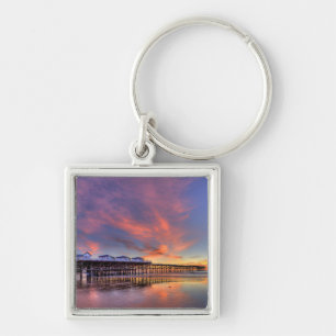 Crystal Pier Sunset Key Ring