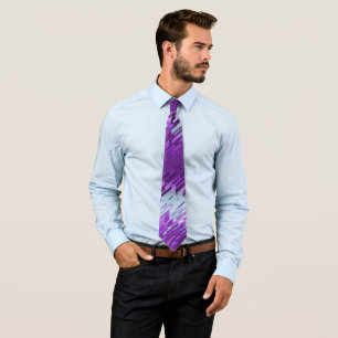 Crystal Prism Striped Spectrum Violet Two-Sided Tie