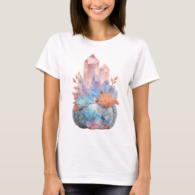 Crystal Pumpkin Halloween Magic T-Shirt (Front)