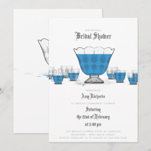 Crystal Punch Bowl Bridal Shower Invitation