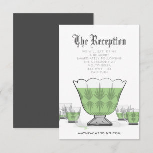 Crystal Punch Bowl Reception Enclosure Card