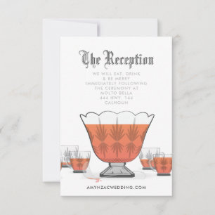 Crystal Punch Bowl Reception Enclosure Card