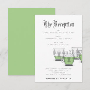 Crystal Punch Bowl Reception Enclosure Card