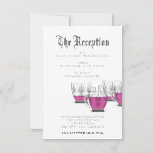 Crystal Punch Bowl Reception Enclosure Card