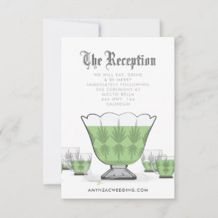 Crystal Punch Bowl Reception Enclosure Card
