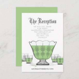 Crystal Punch Bowl Reception Enclosure Card
