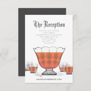 Crystal Punch Bowl Reception Enclosure Card