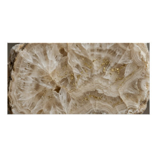 Crystal Quartz Geode Gold Mineral Poster