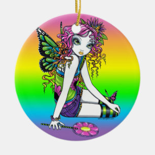 "Crystal" Rainbow Candy Fairy Art Ornaments