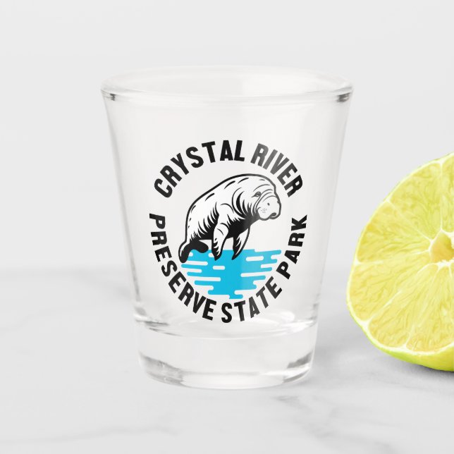 Crystal River Preserve State Park Shot Glass (Front)
