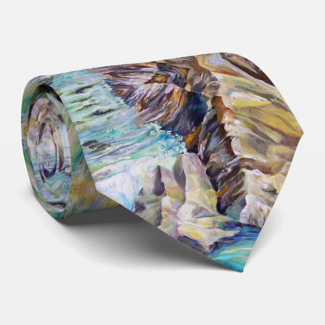 Crystal River Rocky Mountains, Colorado Pattern Tie (Rolled)